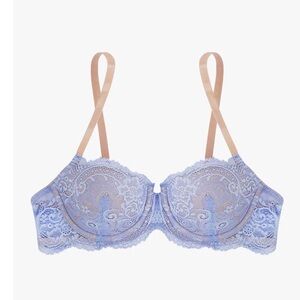 ThirdLove 24/7 Lace Balconette Bra Light Blue 38C $78